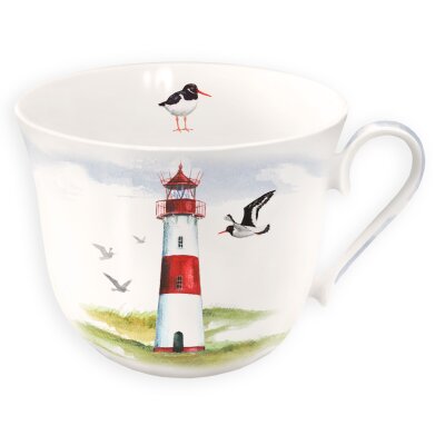 Grätz Porzellantasse Nordsee Leuchtturm 