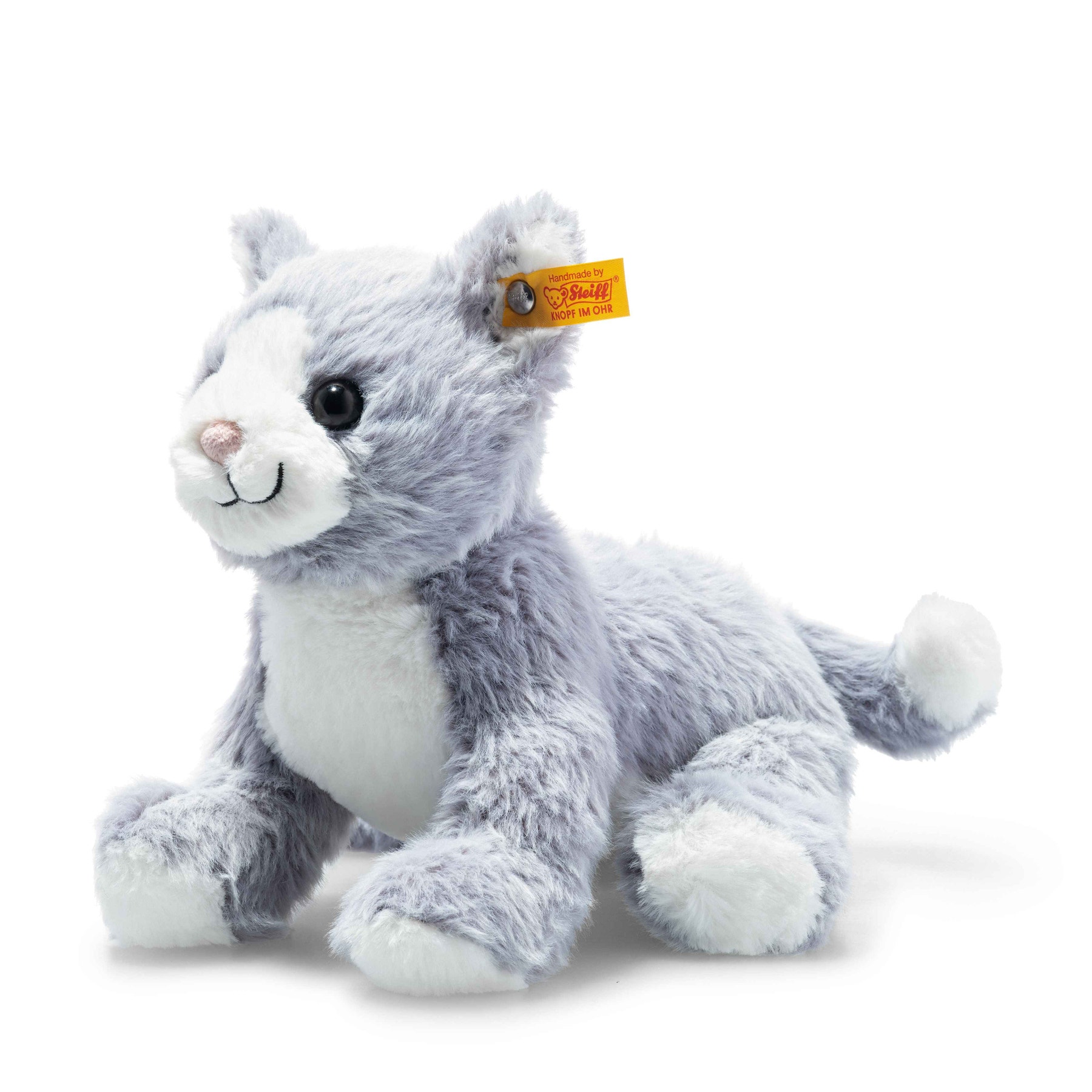 Steiff Soft Cudly Katze Cassie hellblau mit weisser Brust